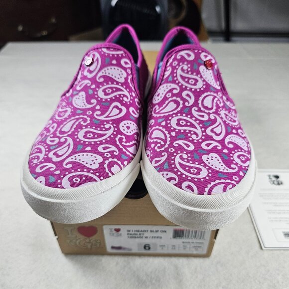 UGG Shoes - NEW UGG Australia Eyan II Paisley Canvas Boat Style Sneakers w/ Sheepskin Insole
